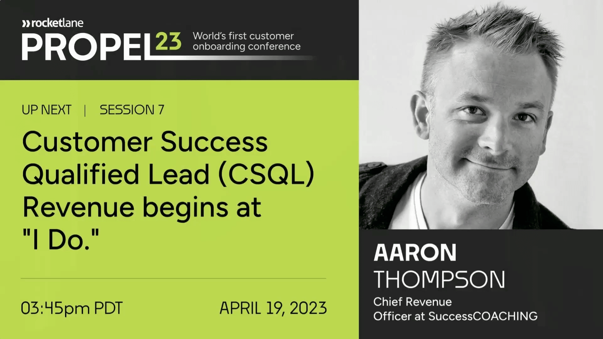 Customer Success Qualified Lead (CSQL) Revenue Begins At "I Do"