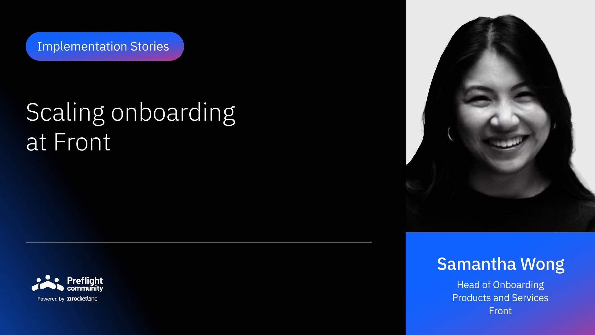 IS 20 - Scaling Onboarding at Front