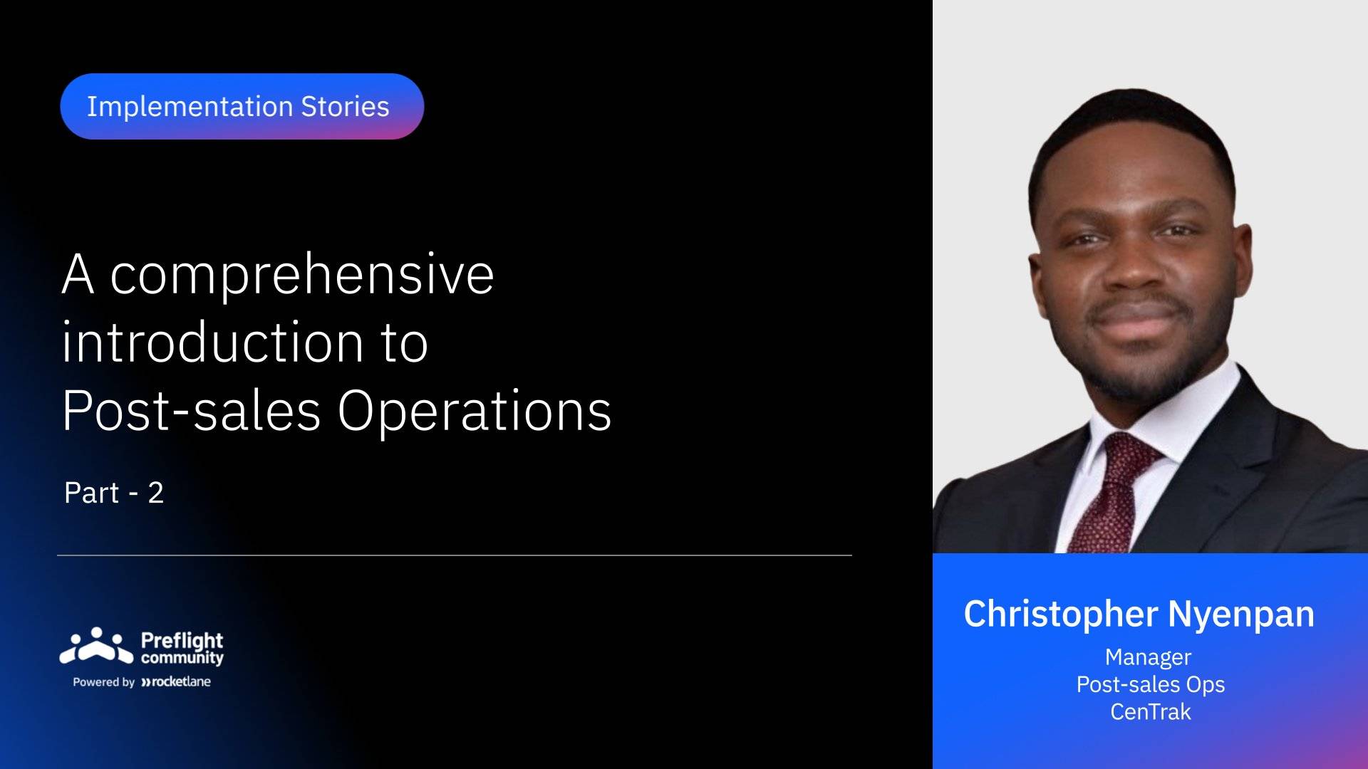 IS 36 - Part 2: A comprehensive introduction to Post-sales Operations